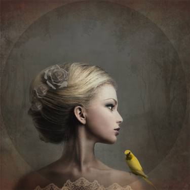Woman with Yellow Bird - Limited Edition 1 of 5 thumb