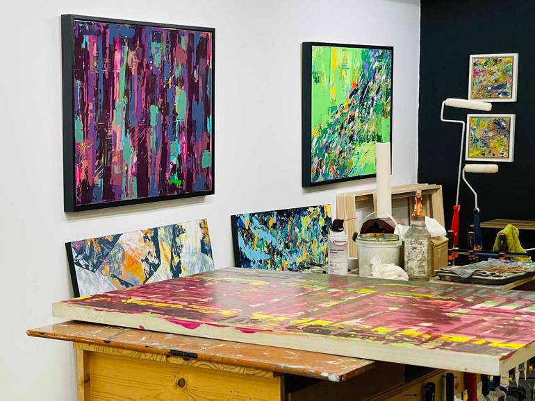 Original Abstract Expressionism Abstract Painting by Mark Hennick