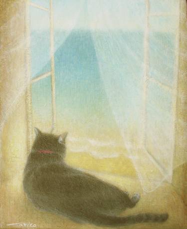 Original Illustration Cats Paintings by Noriko Senshu