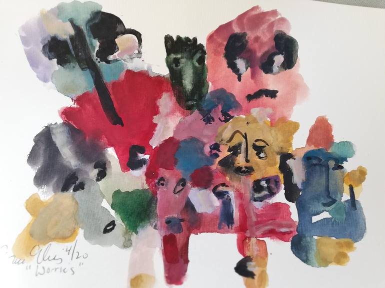 Corona Virus Series 1 Painting by Erica Elias