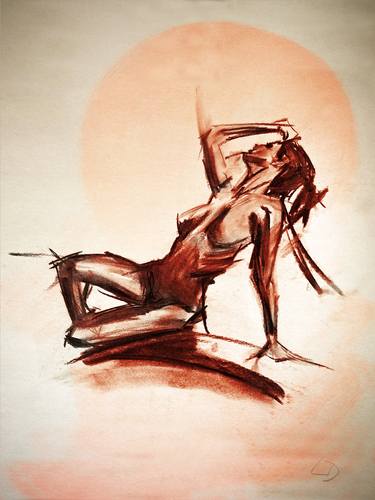 Original Expressionism Nude Drawings by Lee Furlong