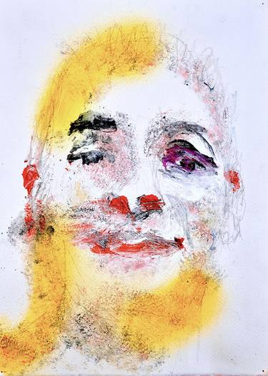 Original Abstract Expressionism Portrait Drawings by Ilaria Berenice