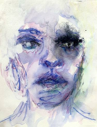 Original Abstract Expressionism Portrait Drawings by Ilaria Berenice