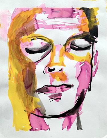 Pink and yellow face thumb