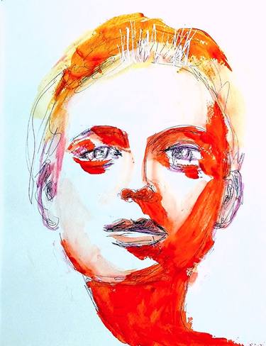 Original Abstract Expressionism Portrait Paintings by Ilaria Berenice