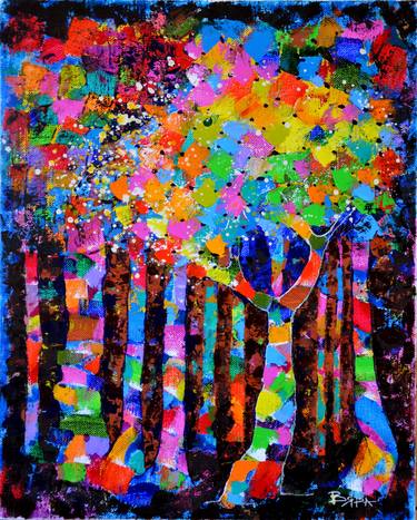 Original Abstract Expressionism Tree Paintings by Vyara Tichkova