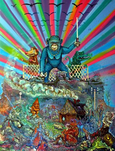 Original Abstract Culture Painting by Piotr Saul
