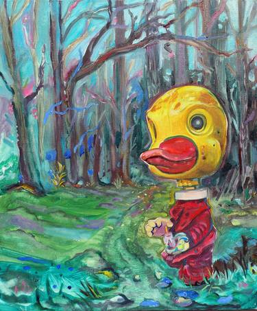 Duck gnome in the forest thumb