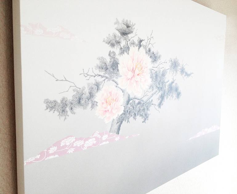 Original Minimalism Floral Painting by Hisahiro Fukasawa