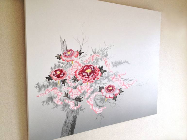 Original Fine Art Floral Painting by Hisahiro Fukasawa