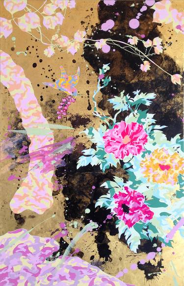 Print of Abstract Floral Paintings by Hisahiro Fukasawa