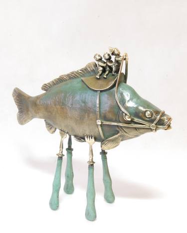 Original Figurative Fish Sculpture by Katrin Bulka - Matlacz
