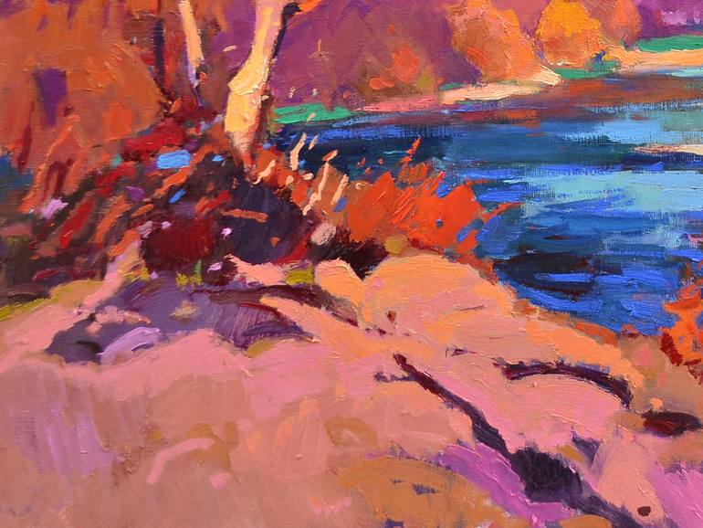 Original Abstract Expressionism Landscape Painting by Shandor Alexander