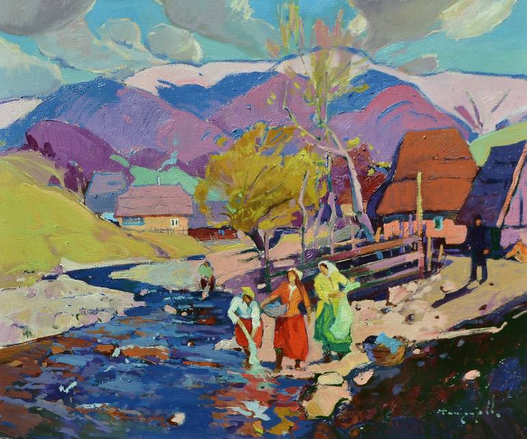 Print of Art Deco Landscape Paintings by Shandor Alexander