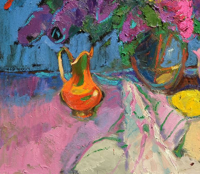 Original Abstract Still Life Painting by Shandor Alexander