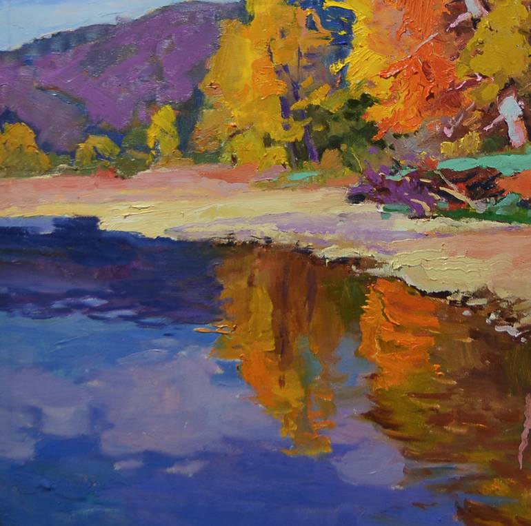 Original Art Deco Landscape Painting by Shandor Alexander