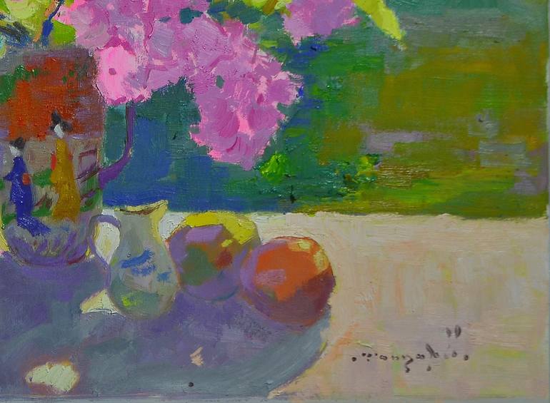 Original Art Deco Still Life Painting by Shandor Alexander