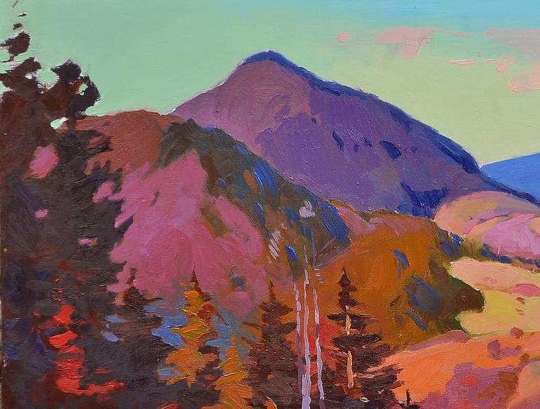 Original Abstract Expressionism Landscape Painting by Shandor Alexander