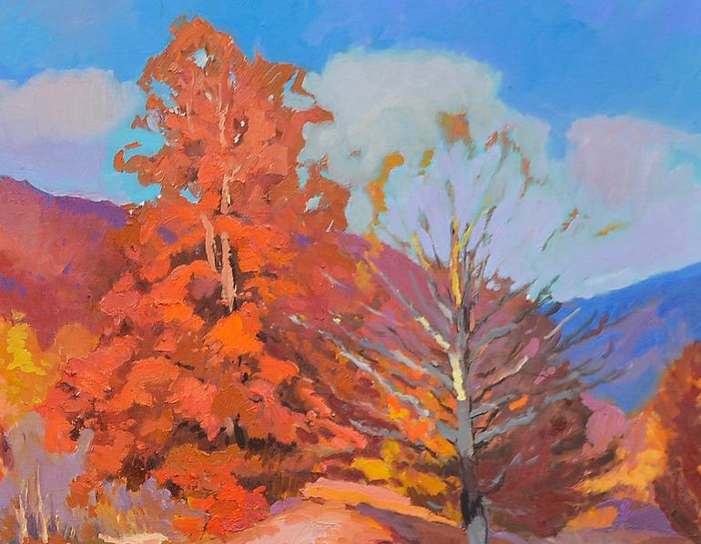 Original Abstract Expressionism Landscape Painting by Shandor Alexander