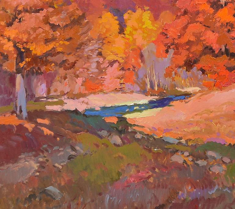 Original Abstract Expressionism Landscape Painting by Shandor Alexander