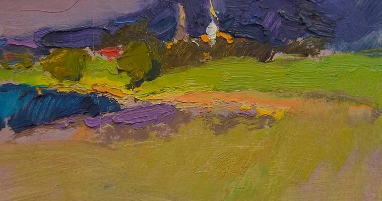 Original Abstract Expressionism Landscape Painting by Shandor Alexander