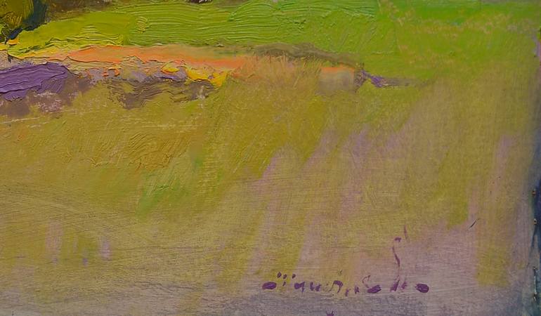 Original Abstract Expressionism Landscape Painting by Shandor Alexander