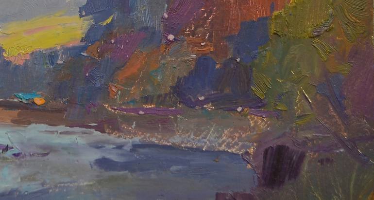 Original Abstract Expressionism Landscape Painting by Shandor Alexander