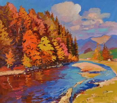 Original Abstract Expressionism Landscape Paintings by Shandor Alexander