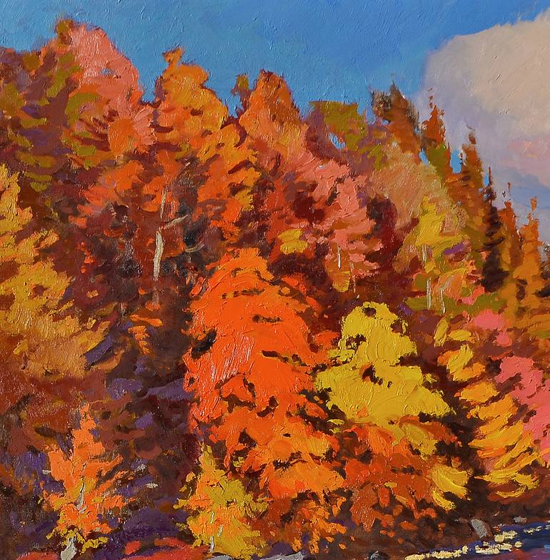 Original Abstract Expressionism Landscape Painting by Shandor Alexander