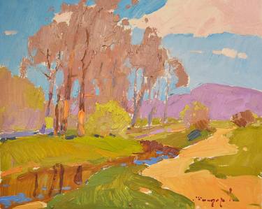 Original Art Deco Landscape Paintings by Shandor Alexander