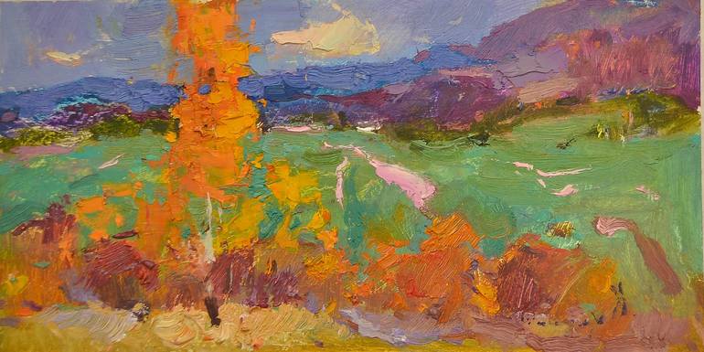 Print of Art Deco Landscape Paintings by Shandor Alexander