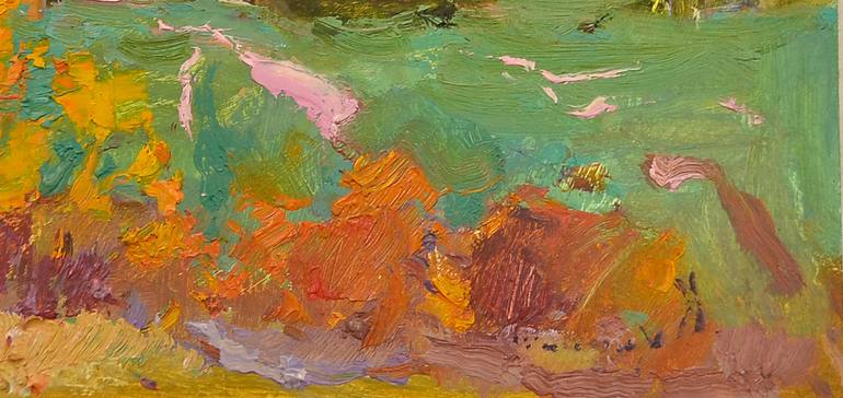 Original Art Deco Landscape Painting by Shandor Alexander