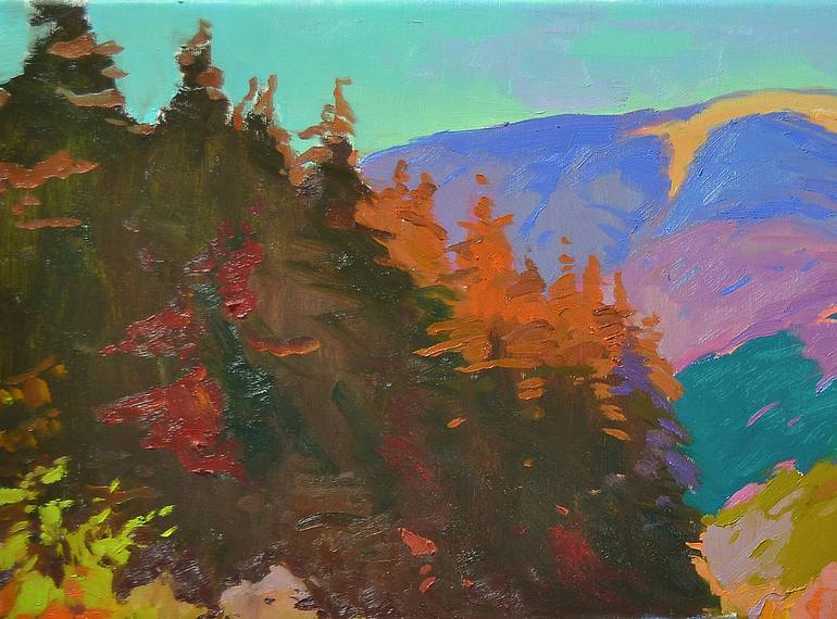 Original Abstract Expressionism Nature Painting by Shandor Alexander