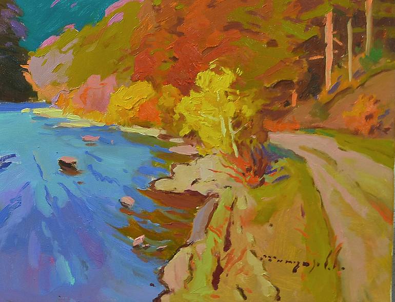 Original Abstract Expressionism Nature Painting by Shandor Alexander