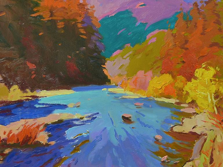 Original Abstract Expressionism Nature Painting by Shandor Alexander