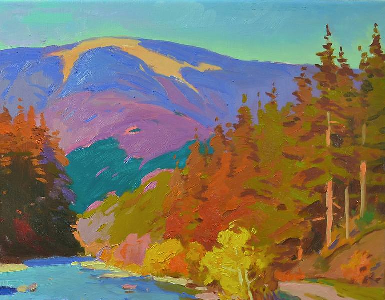 Original Abstract Expressionism Nature Painting by Shandor Alexander