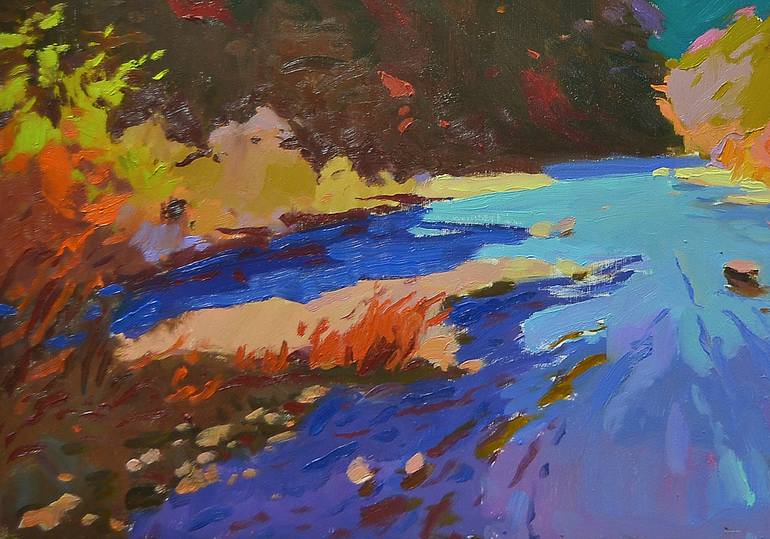 Original Abstract Expressionism Nature Painting by Shandor Alexander
