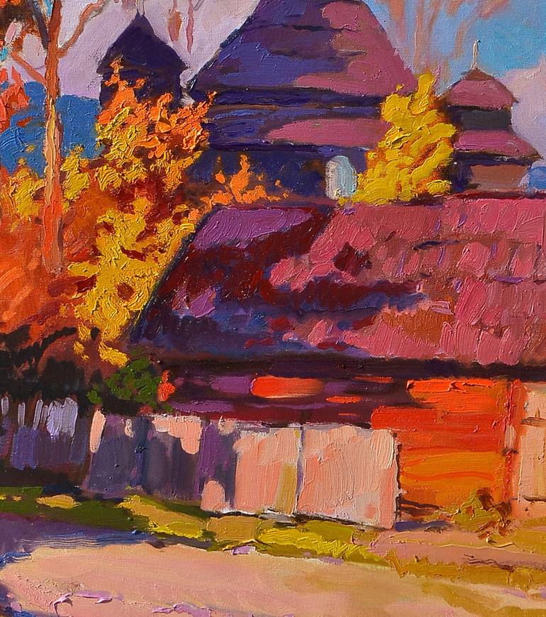 Original Abstract Expressionism Architecture Painting by Shandor Alexander