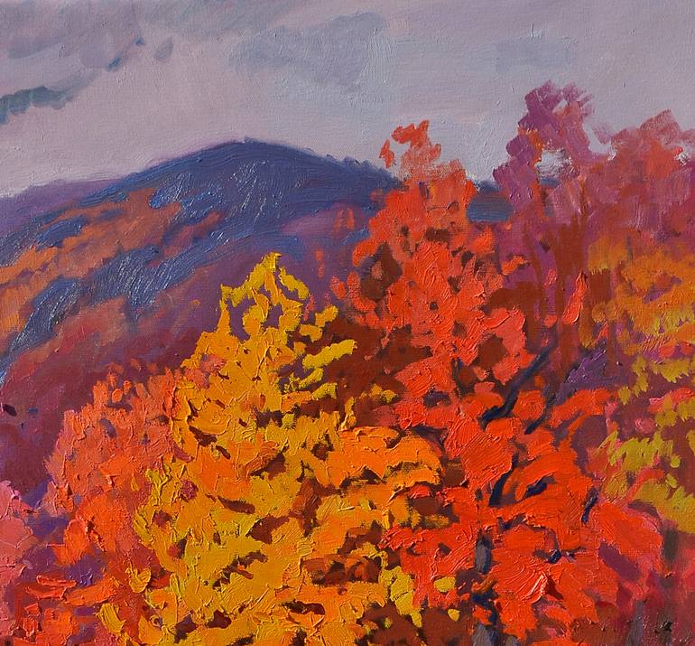 Original Abstract Expressionism Landscape Painting by Shandor Alexander