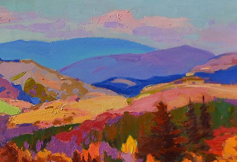 Original Abstract Expressionism Landscape Painting by Shandor Alexander