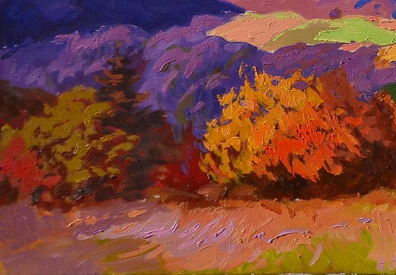 Original Abstract Expressionism Landscape Painting by Shandor Alexander