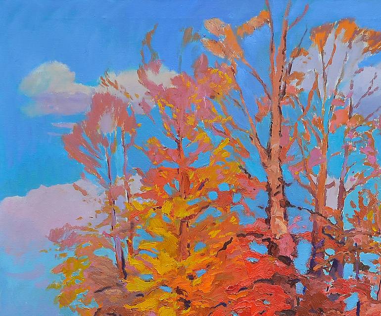 Original Abstract Expressionism Landscape Painting by Shandor Alexander