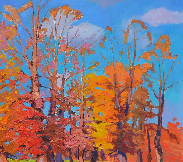 Original Abstract Expressionism Landscape Painting by Shandor Alexander