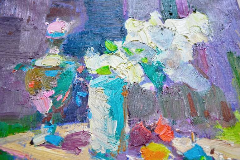 Original Abstract Expressionism Garden Painting by Shandor Alexander