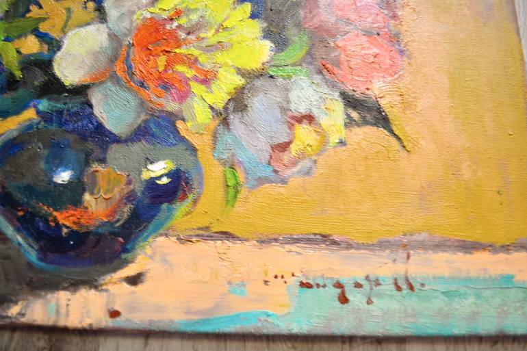 Original Abstract Expressionism Floral Painting by Shandor Alexander