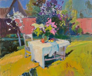 Original Abstract Expressionism Garden Paintings by Shandor Alexander