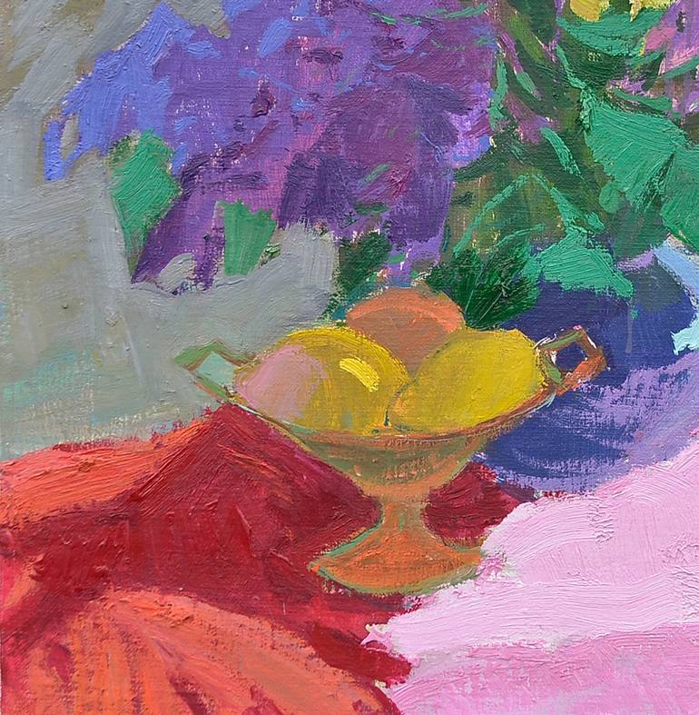 Original Abstract Expressionism Floral Painting by Shandor Alexander