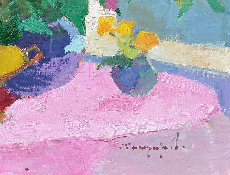 Original Abstract Expressionism Floral Painting by Shandor Alexander