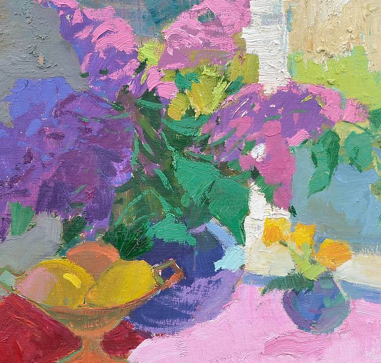 Original Abstract Expressionism Floral Painting by Shandor Alexander