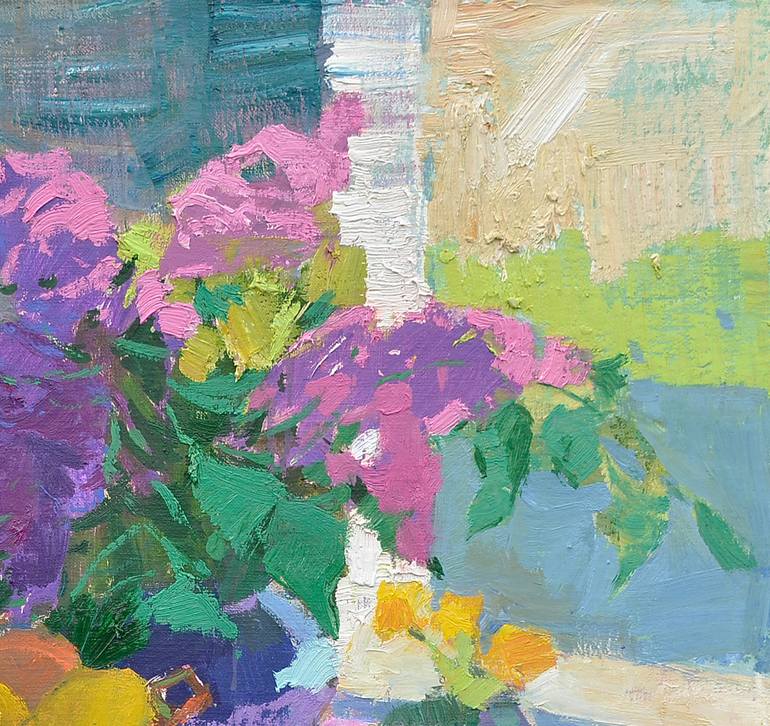 Original Abstract Expressionism Floral Painting by Shandor Alexander